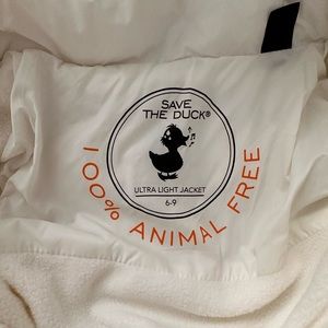 SAVE THE DUCK White Baby One Piece Snowsuit